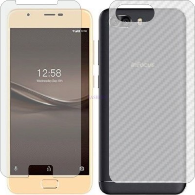 Fasheen Front and Back Tempered Glass for INFOCUS TURBO 5 PLUS (Front Matte Finish & Back 3d Carbon Fiber)(Pack of 2)