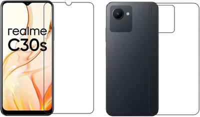 4 YARDS Front and Back Tempered Glass for Realme C30s(Pack of 1)