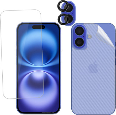 Ten To 11 Front and Back Tempered Glass for Apple iPhone 16, Apple iPhone 16 [With Rear Camera Lens Guard](Pack of 3)