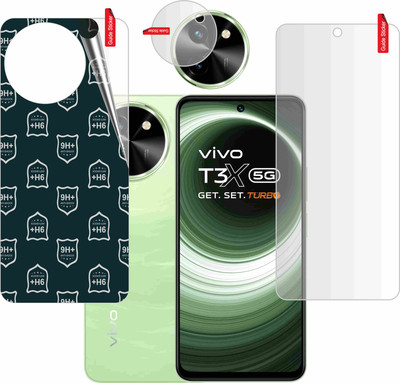 TIT ART Front and Back Tempered Glass for vivo T3x 5G, T3x 5G, {CAMERA GLASS}(Pack of 3)