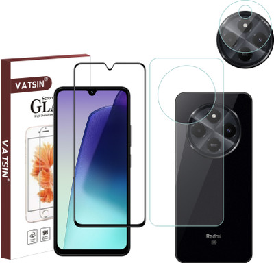Vatsin Front and Back Tempered Glass for Redmi A4 5G(Pack of 3)