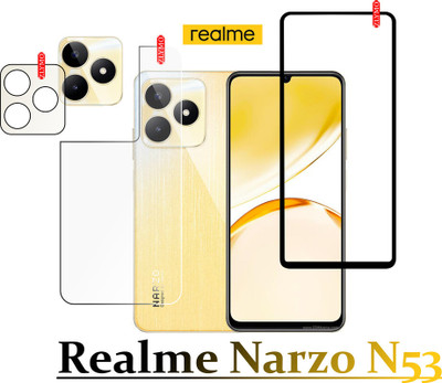 Cinzia Front and Back Tempered Glass for Realme Narzo N53(Pack of 3)