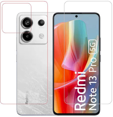 HOBBYTRONICS Front and Back Tempered Glass for Redmi Note 13 Pro 5G(Pack of 1)