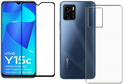 4 YARDS Front and Back Tempered Glass for vivo Y15c (D-Plus)(Pack of 1)
