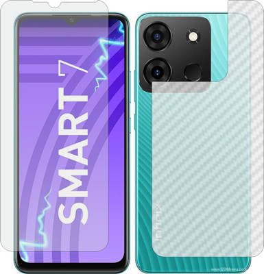 Fasheen Front and Back Tempered Glass for INFINIX X6517 (Front Matte Finish & Back 3d Carbon Fiber)(Pack of 2)