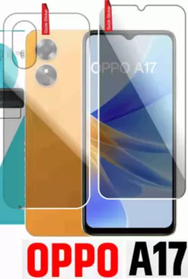 Prsky Front and Back Tempered Glass for Oppo A17(Pack of 2)