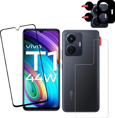 KANCHA Front and Back Tempered Glass for VIVO T1 44W, IQOO Z6 44W(Pack of 3)