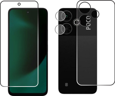 chakoor Front and Back Tempered Glass for POCO M6 Plus 5G, Redmi 13 5G(Pack of 3)