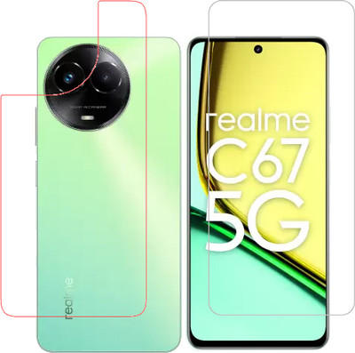 ECMERED Front and Back Tempered Glass for realme C67 5G, Realme C67 5G(Pack of 1)