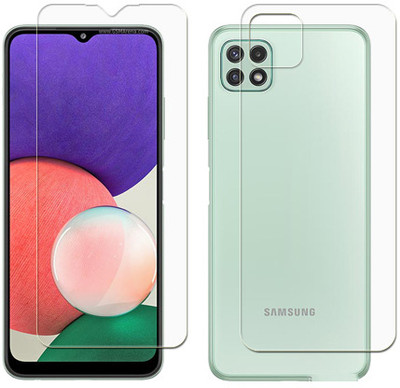 MUTAALI Front and Back Tempered Glass for SAMSUNG A22 5G(Pack of 1)