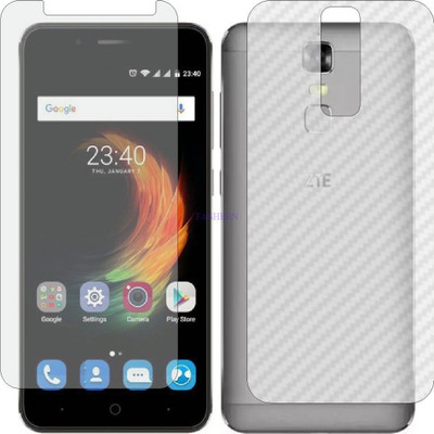 Fasheen Front and Back Tempered Glass for ZTE BLADE A2 PLUS (Front Matte Finish & Back 3d Carbon Fiber)(Pack of 2)