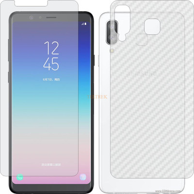 TELTREK Front and Back Tempered Glass for SAMSUNG GALAXY A9 STAR (Front Matte Finish & Back 3d Carbon Fiber)(Pack of 2)