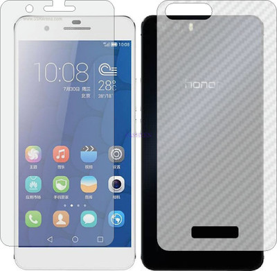 Fasheen Front and Back Tempered Glass for HUAWEI HONOR 6 PLUS (Front Matte Finish & Back 3d Carbon Fiber)(Pack of 2)