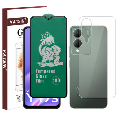 Vatsin Front and Back Tempered Glass for ViVO Y17s(Pack of 2)