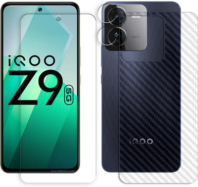 SOMTONE Front and Back Tempered Glass for iQOO Z9 5G FRONTBACK AND CAMERA LENS SCREEN GUARD(Pack of 1)