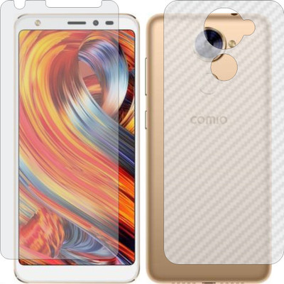 MOBART Front and Back Tempered Glass for COMIO X1(Pack of 2)