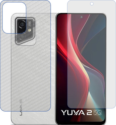 Fasheen Front and Back Tempered Glass for Lava Yuva2 5G(Pack of 2)
