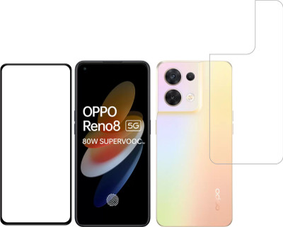 Ten To 11 Front and Back Tempered Glass for Oppo Reno 8 5G(Pack of 2)