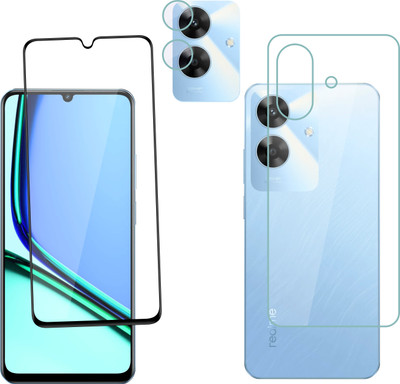 Ten To 11 Front and Back Tempered Glass for Realme Narzo N61, Realme Narzo N61 [With Rear Camera Lens Guard](Pack of 3)