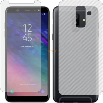 TELTREK Front and Back Tempered Glass for SAMSUNG GALAXY A9 STAR LITE (Front Matte Finish & Back 3d Carbon Fiber)(Pack of 2)
