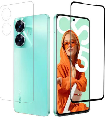 ECMERED Front and Back Tempered Glass for realme C55, Realme C55(Pack of 1)