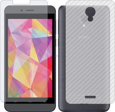 Fasheen Front and Back Tempered Glass for INTEX Q7 PRO (Front Matte Finish & Back 3d Carbon Fiber)(Pack of 2)