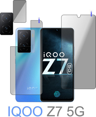 PONDRIK Front and Back Tempered Glass for IQOO Z7 5G(Pack of 2)
