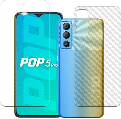 SOMTONE Front and Back Tempered Glass for Tecno Pop 5 Pro FRONT BACK(Pack of 1)