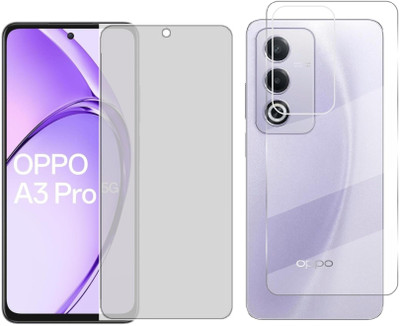 4 YARDS Front and Back Tempered Glass for Oppo A3 Pro 5G (Matte Finish)(Pack of 1)
