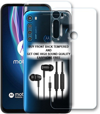 SOMTONE Front and Back Tempered Glass for Motorola One Fusion+ FRONT BACK TEMPERED GLASS BUY AND GET EARPHONE FREE(Pack of 1) SOMTONE Front and Back Tempered Glass for Motorola One Fusion+ FRONT BACK TEMPERED GLASS BUY AND GET EARPHONE FREE(Pack of 1)