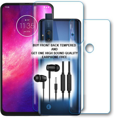 ARBAN Front and Back Tempered Glass for Motorola One Hyper FRONT BACK TEMPERED GLASS BUY AND GET EARPHONE FREE(Pack of 1)