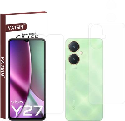 Vatsin Front and Back Tempered Glass for ViVO Y27(Pack of 2)