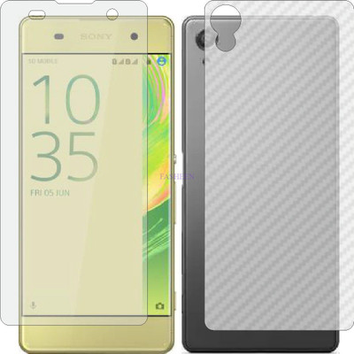 Fasheen Front and Back Tempered Glass for SONY XA DUAL (Front Matte Finish & Back 3d Carbon Fiber)(Pack of 2)