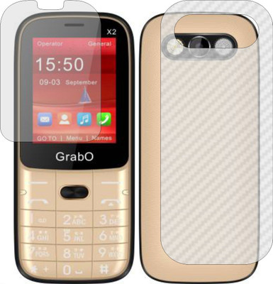MOBART Front and Back Tempered Glass for GRABO X2(Pack of 2)