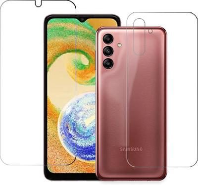 SOMTONE Front and Back Tempered Glass for Samsung Galaxy A04s(Pack of 1)