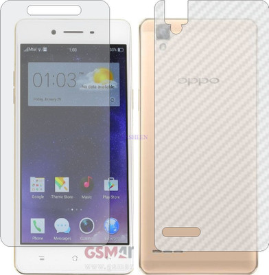 Fasheen Front and Back Tempered Glass for OPPO F1 SELFIE (Front Matte Finish & Back 3d Carbon Fiber)(Pack of 2)