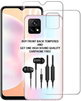 SOMTONE Front and Back Tempered Glass for vivo Y52s FRONT BACK TEMPERED GLASS BUY AND GET EARPHONE FREE(Pack of 1)