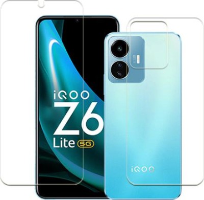 MUTAALI Front and Back Tempered Glass for iQOO Z6 Lite 5G FRONT AND BACK(Pack of 1)