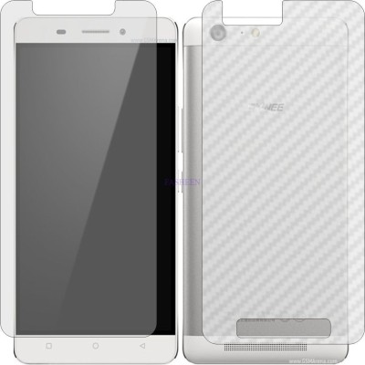 Fasheen Front and Back Tempered Glass for GIONEE MARATHON M5 (Front Matte Finish & Back 3d Carbon Fiber)(Pack of 2)