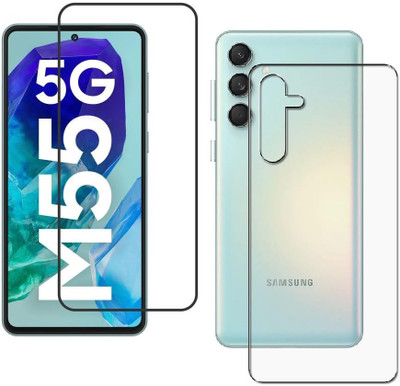 4 YARDS Front and Back Tempered Glass for Samsung Galaxy M55 5G (D-Plus)(Pack of 1)