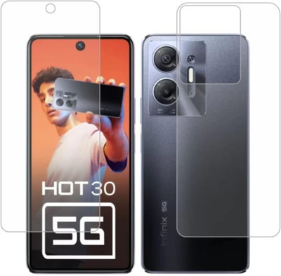 DOWRVIN Front and Back Tempered Glass for INFINIX HOT 30 5G FRONT AND BACK TEMPERED GLASS(Pack of 2)