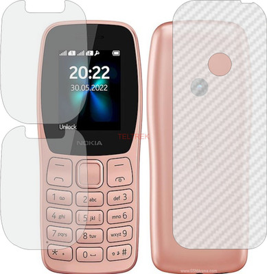 TELTREK Front and Back Tempered Glass for NOKIA TA1434 (Front Matte Finish & Back 3d Carbon Fiber)(Pack of 2)