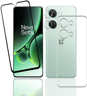 ICROMECK Front and Back Tempered Glass for OnePlus Nord 3 5G(Pack of 3)