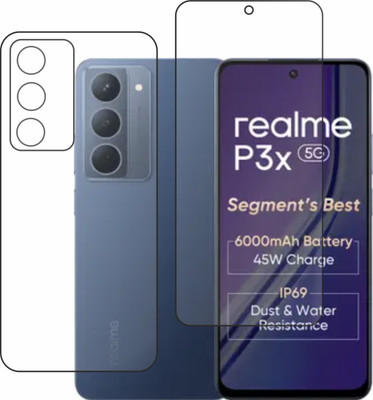 chakoor Front and Back Tempered Glass for realme P3x 5G(Pack of 3)