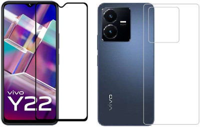 4 YARDS Front and Back Tempered Glass for Vivo Y22 2022 (11-D)(Pack of 1)