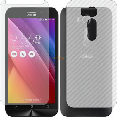 TELTREK Front and Back Tempered Glass for ASUS ZENFONE 2 LASER 5 (Front Matte Finish & Back 3d Carbon Fiber)(Pack of 2)