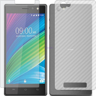 Fasheen Front and Back Tempered Glass for LAVA X41 PLUS (Front Matte Finish & Back 3d Carbon Fiber)(Pack of 2)