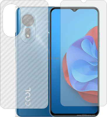 TELTREK Front and Back Tempered Glass for COOLPAD COOL 20 S (Front Matte Finish & Back 3d Carbon Fiber)(Pack of 2)