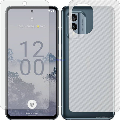 Fasheen Front and Back Tempered Glass for NOKIA X 30 (Front Matte Finish & Back 3d Carbon Fiber)(Pack of 2)