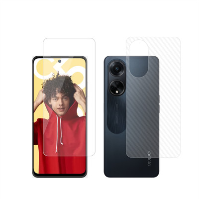 Ten To 11 Front and Back Tempered Glass for Oppo F23 5G, Oppo F23 5G [Back Carbon Fiber](Pack of 2)